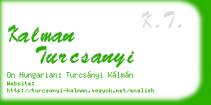 kalman turcsanyi business card