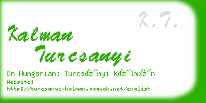 kalman turcsanyi business card